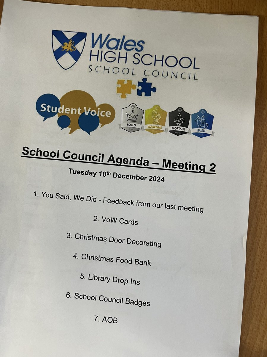 School council meeting 2 yesterday - amazing turn out again! 🟡🔵 Lots of ideas shared and discussion about more opportunities for larger cohort student voice and getting involved in the food bank donations. 🥳 <a href="/WalesHigh/">Wales High School</a> <a href="/waleshighnews/">Wales High News</a>
