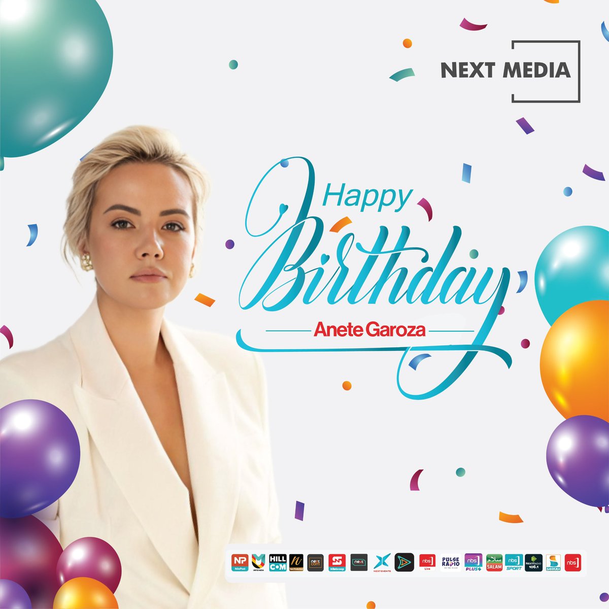 Next Media (@nextmediaug) on Twitter photo Happy Birthday, <a href="/AneteGaroza/">Anete Garoza</a>. May this year bring fresh perspectives and bold opportunities and we’re excited to navigate the future together. Here’s to impactful decisions and shared success ahead! #NextMediaUG Happy Birthday, <a href="/AneteGaroza/">Anete Garoza</a>. May this year bring fresh perspectives and bold opportunities and we’re excited to navigate the future together. Here’s to impactful decisions and shared success ahead! #NextMediaUG