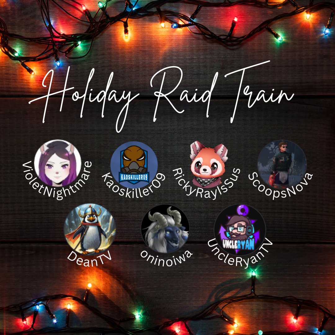 Our lineup for the #holidayraidtrain is growing!!! I'm so exciteddddd!!  Will we see YOU there?

Comment below who you would like to see!  More teasers will be dropping soon!

<a href="/Twitch/">Twitch</a> <a href="/TeamShoeGoose/">ShoeGoose.wav</a> #holidays  #collaboftheyear