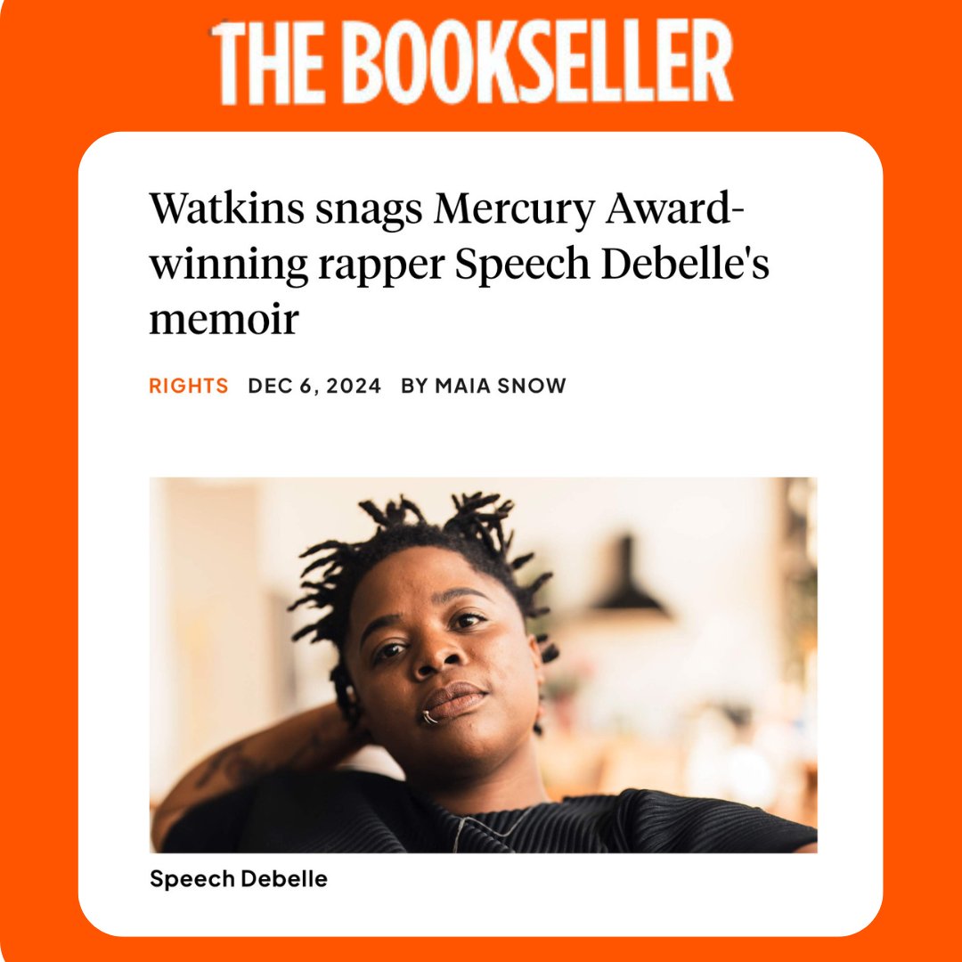 OWN IT! (@ownitldn) on Twitter photo We are excited to announce that <a href="/SpeechDebelle/">10k just eats girl!</a> 's memoir will publish with <a href="/WatkinsWisdom/">Watkins Publishing</a> - a heartfelt and lyrical memoir plus that uses fishing as an allegory for life's struggles and triumphs.
Read more here:
thebookseller.com/rights/watkins…
#OWNITAgency We are excited to announce that <a href="/SpeechDebelle/">10k just eats girl!</a> 's memoir will publish with <a href="/WatkinsWisdom/">Watkins Publishing</a> - a heartfelt and lyrical memoir plus that uses fishing as an allegory for life's struggles and triumphs.
Read more here:
thebookseller.com/rights/watkins…
#OWNITAgency