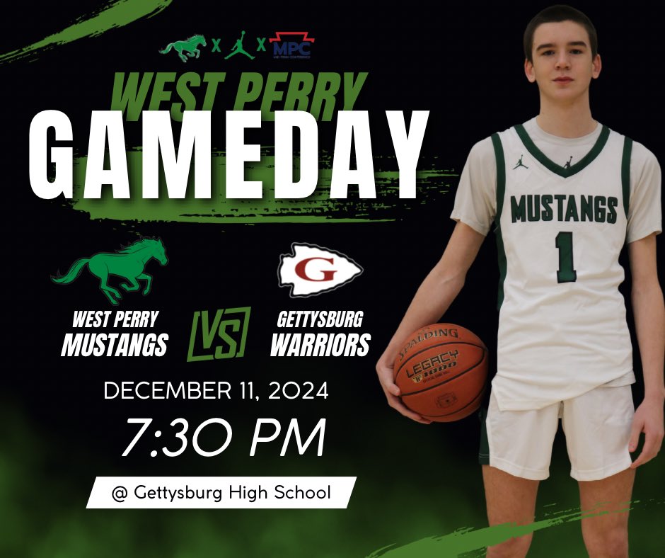 GAMEDAY.

🕔 7:30 p.m.
📍 Gettysburg, Pa
🆚 Gettysburg (1-2, MPC Colonial)
💻 NFHS Network

<a href="/wpboysbball/">West Perry Basketball</a>