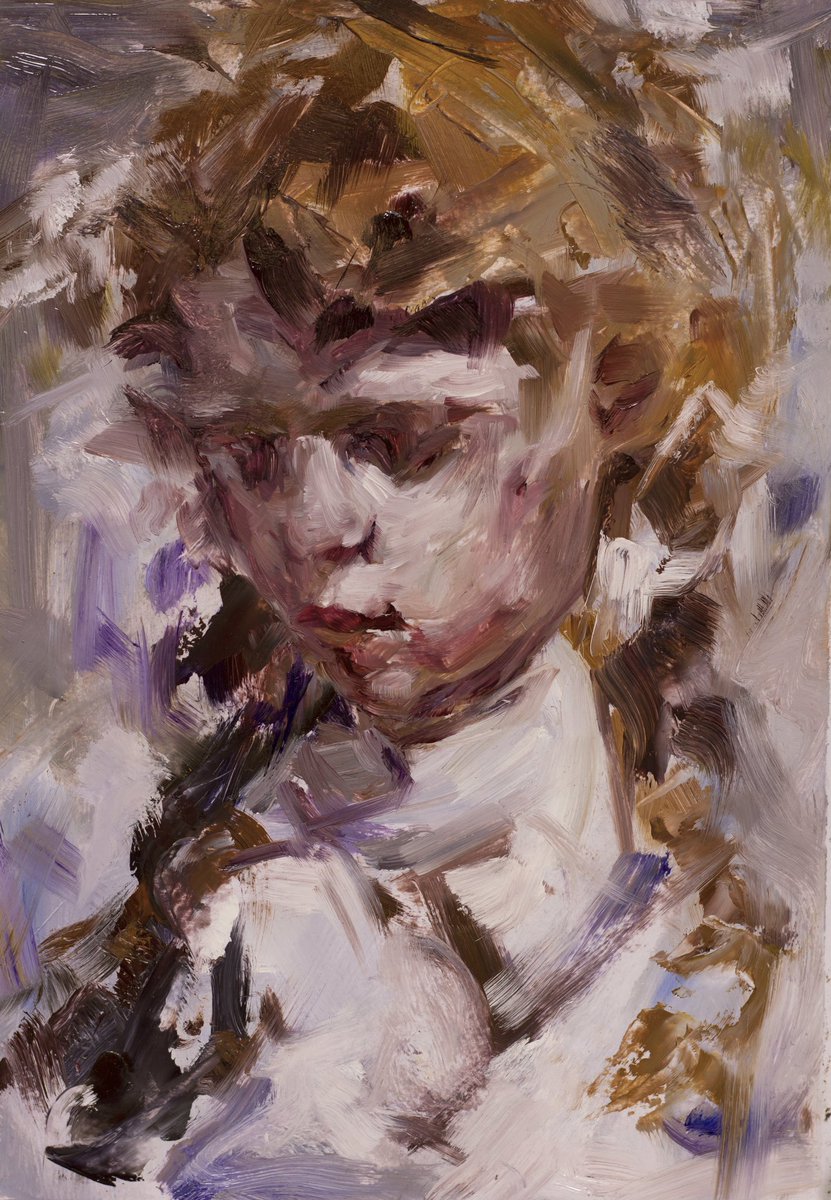 joearenaart's tweet photo. Copying the masters: quick study of Carolyn Anderson, ‘Girl with braids’, oil on paper, 28*20 cm, 2024
#art #artistsonX #artistsontwitter #carolynanderson #oilpainting #mastercopies #braids #portrait #portraitpainting https://t.co/DkeNzu3wtf