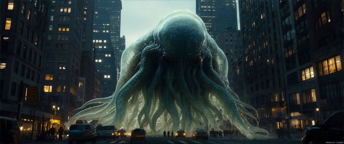 stonekaiju's tweet photo. “Downtown Manhattan” ✨ 

@LumaLabsAI Photon
Image upscale @vudoo_ai 

#DreamMachine #Lovecraft #aiartcommuntiy https://t.co/H4r5mtdiPb