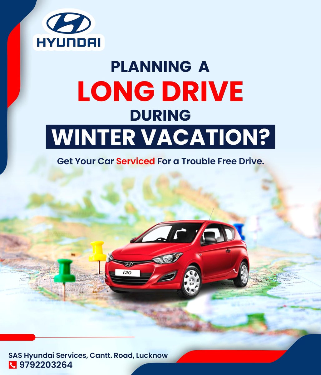 SasRoad's tweet image. Planning a Road Trip this Winter Vacation?
Get your Car serviced and checked up thoroughly with us and avoid any nasty surprises on the way.
Call 9792203264 to book a service

Our location : maps.app.goo.gl/AZLcpbNh8CCPHq…

#cartrip #breakdown #cardrive #hyundaiworkshop #hyundailucknow