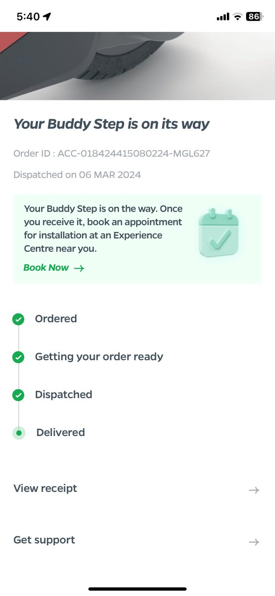 suvapalui's tweet photo. ordered a buddy step along with my Ola scooter on 8th February. Till then it is being shipped. Other start up should watch how to set benchmark of lie like @OlaElectric I also complained on @jagograhakjago but ola didn’t reply!! Can you believe!! https://t.co/smgMHKm1qR
