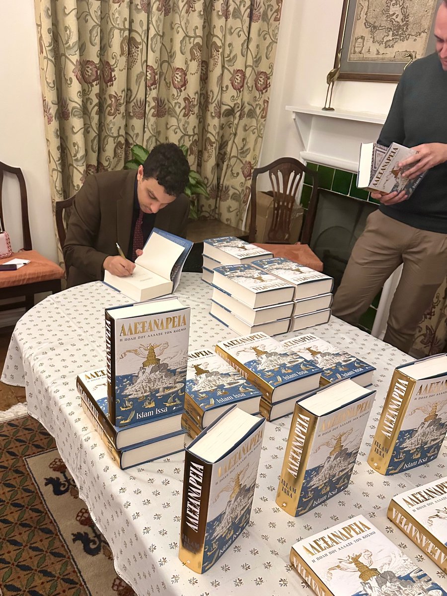 Islam Issa (@islamaissa) on Twitter photo A publication day launch of #ALEXANDRIA in GREEK 🇬🇷🩵 at <a href="/BSAthens/">The British School at Athens</a> in the heart of the Hellenic capital! 🌊📘 #Αλεξάνδρεια A publication day launch of #ALEXANDRIA in GREEK 🇬🇷🩵 at <a href="/BSAthens/">The British School at Athens</a> in the heart of the Hellenic capital! 🌊📘 #Αλεξάνδρεια