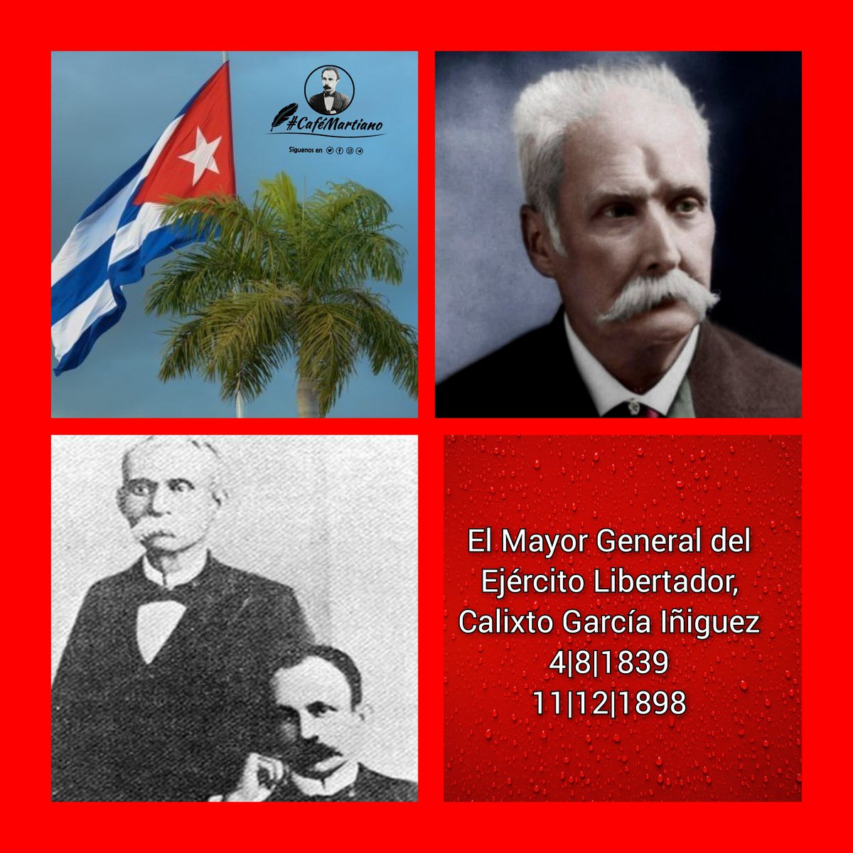 Calixto García no necesita encomio: Lleva su historia en su frente herida.. El que sabe desdeñar la vida, sabrá siempre honrarla”. 
#CubaViveEnSuHistoria #ArtemisaJuntosSomosMás