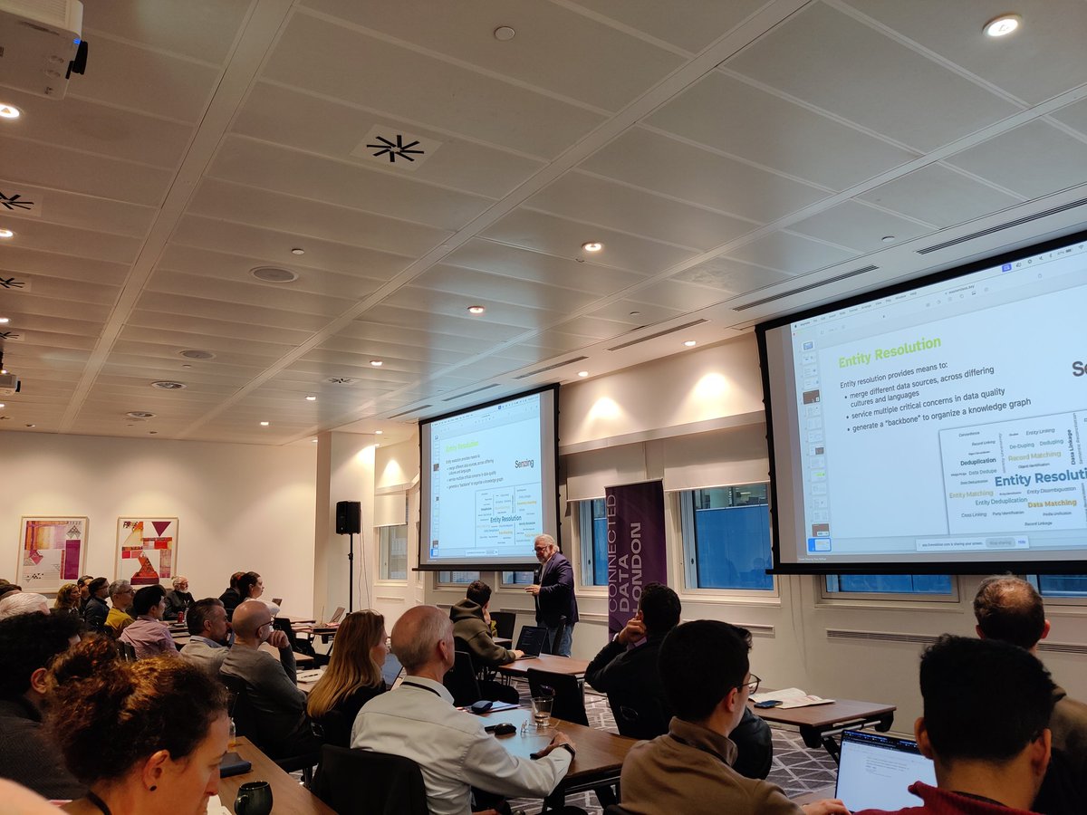 Giuseppe Futia (@giuseppe_futia) on Twitter photo Full room for <a href="/pacoid/">paco nathan</a> at <a href="/Connected_Data/">Connected Data</a> talking about Entity Resolution cc <a href="/senzing/">Senzing, Inc.</a> Full room for <a href="/pacoid/">paco nathan</a> at <a href="/Connected_Data/">Connected Data</a> talking about Entity Resolution cc <a href="/senzing/">Senzing, Inc.</a>