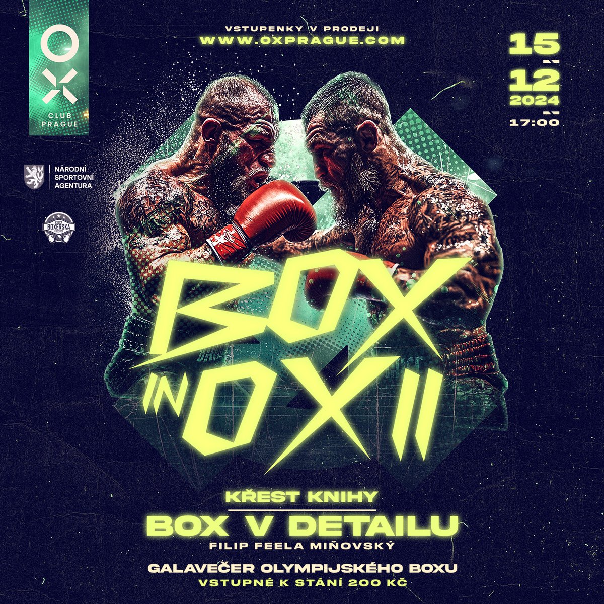 Zítra vychází dlouho očekávaný titul Box v detailu a hned tuto neděli 15. 12. ho pokřtíme na galavečeru olympijského boxu v klubu OX.

Knihu ještě stále se slevou 35 % za skvělých 382 Kč koupíte na našem e-shopu.

A vstupenky na galavečer najdete na oxclubprague.com