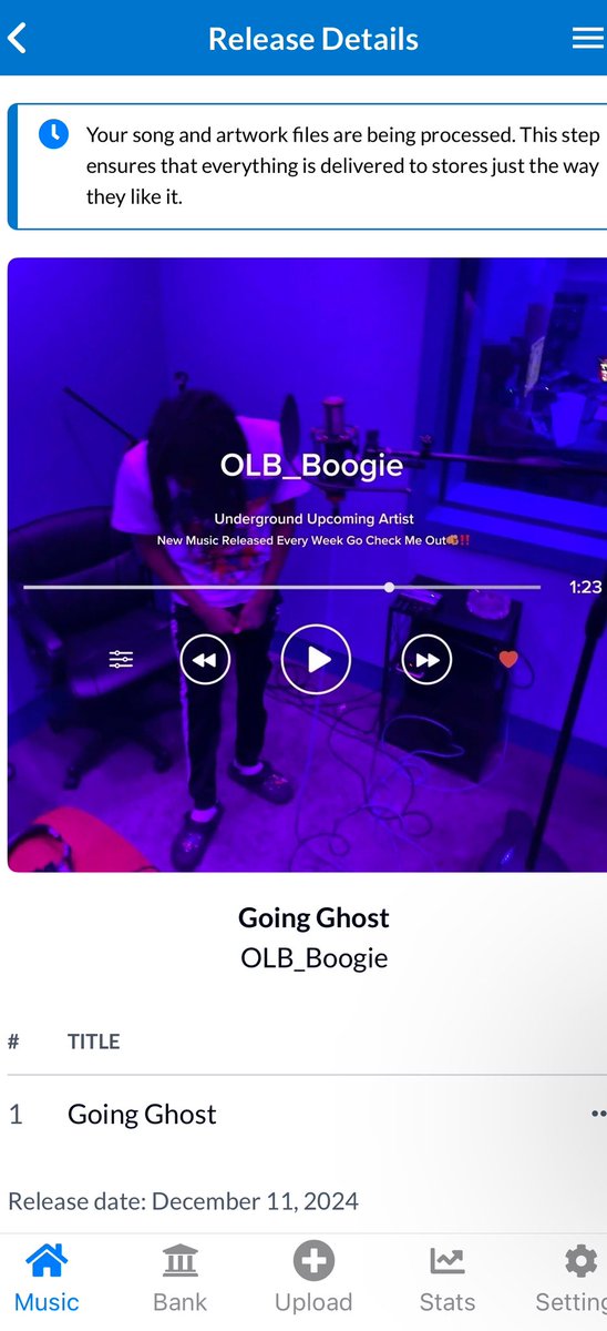 OLB_Boogie's tweet photo. Slide 1: “Dropped The Wood Ft. @btd_dev ” 
Music Video Out Now‼️‼️‼️
 
Slide 2: Going Ghost Drops 12/11/24 👋🏽‼️‼️‼️

•Keep Streaming “OLB_Boogie” On All Platforms Click My LinkTree In My Bio🫵🏽🔥‼️‼️

#rap #rapmusic #hiphop #fyp #musicvideo #repost #detroit # https://t.co/u7b8O9rvFA