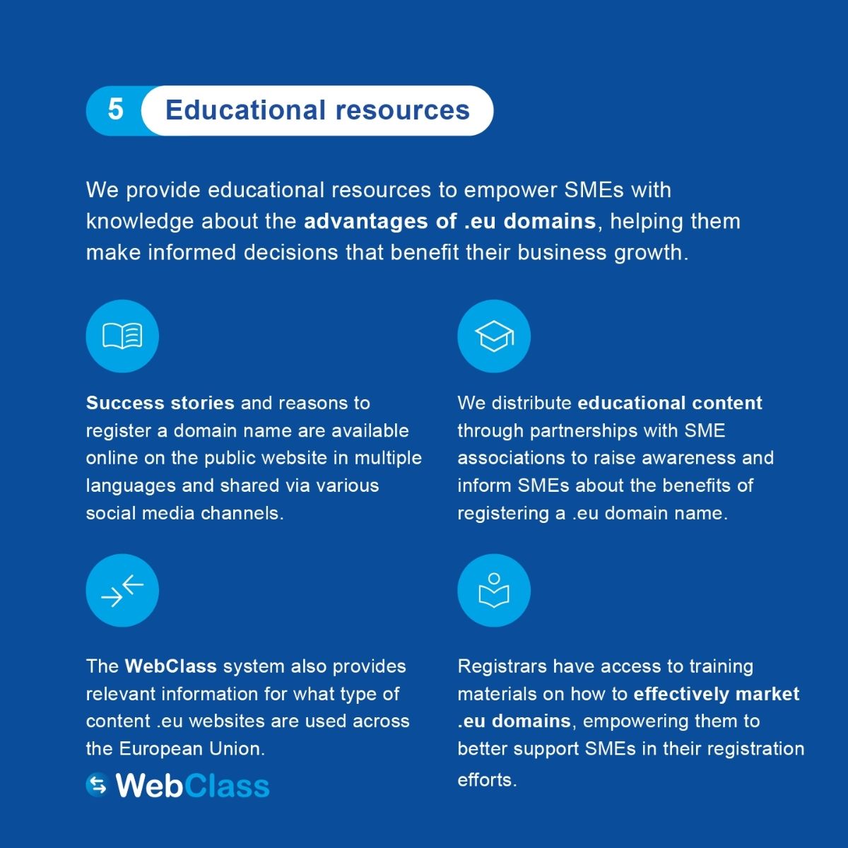 EUregistry's tweet photo. How can SMEs easily register .eu domain names? The .eu registry has developed a special policy to support SMEs and help them thrive in the digital market! #doteu #SMEsupport #domainnames 2/2 @EU_Commission @DigitalEU https://t.co/efYvzbNj2N
