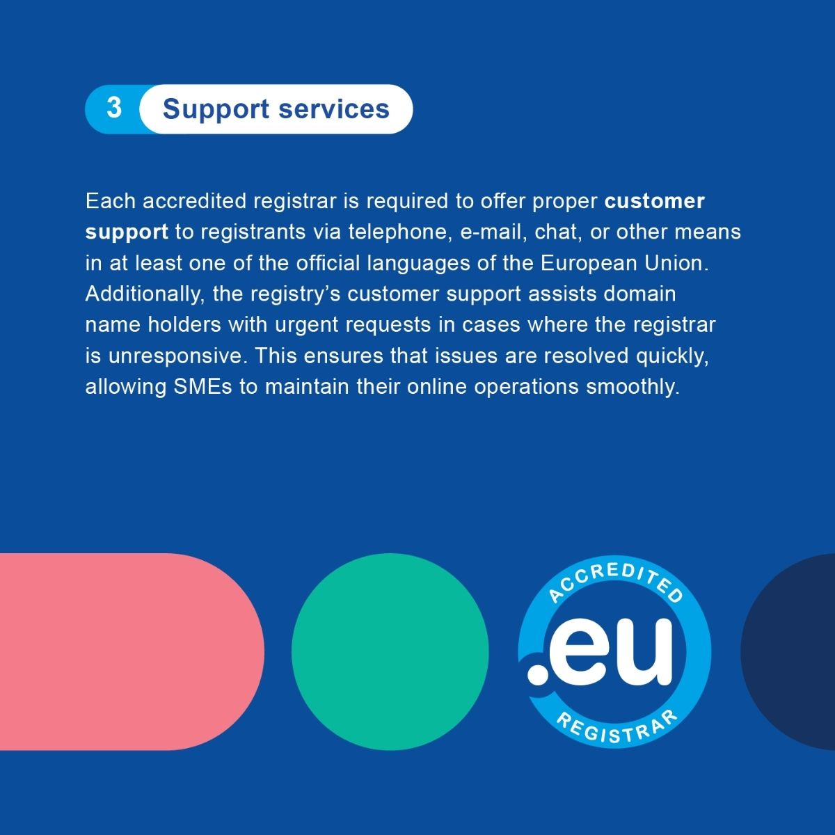 EUregistry's tweet photo. How can SMEs easily register .eu domain names? The .eu registry has developed a special policy to support SMEs and help them thrive in the digital market! #doteu #SMEsupport #domainnames 2/2 @EU_Commission @DigitalEU https://t.co/efYvzbNj2N