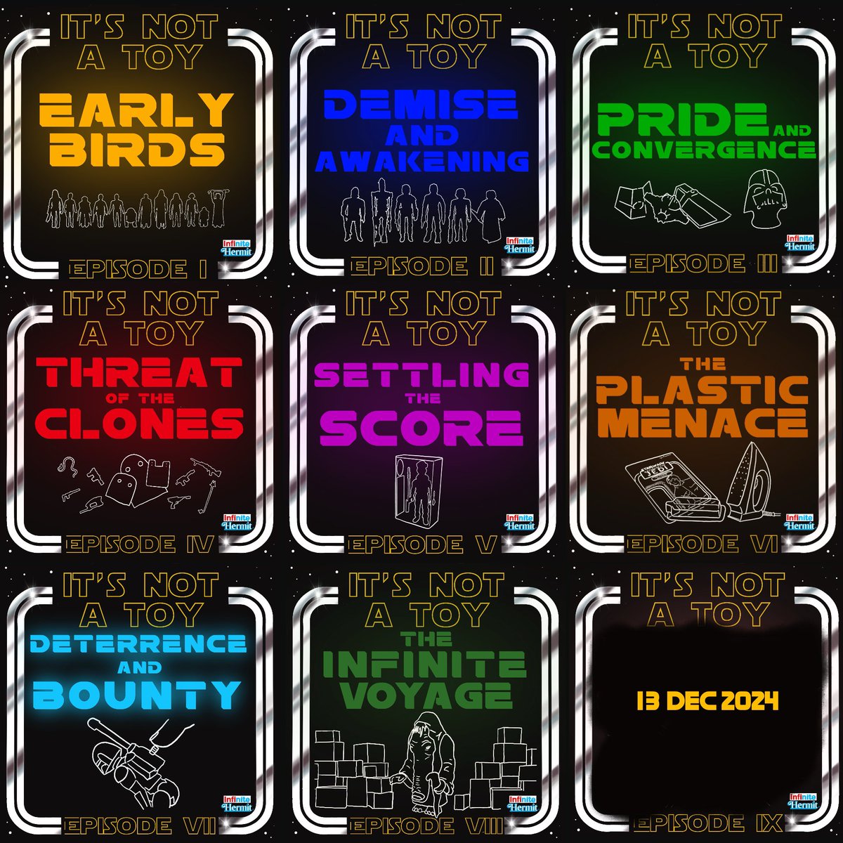 The penultimate advent calendar opening of It’s Not A Toy… all episodes so far available on podcast places. So far.