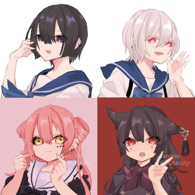 3年前の納品イラストまとめちょっと絵柄が違います(しばらくしたら消します) 