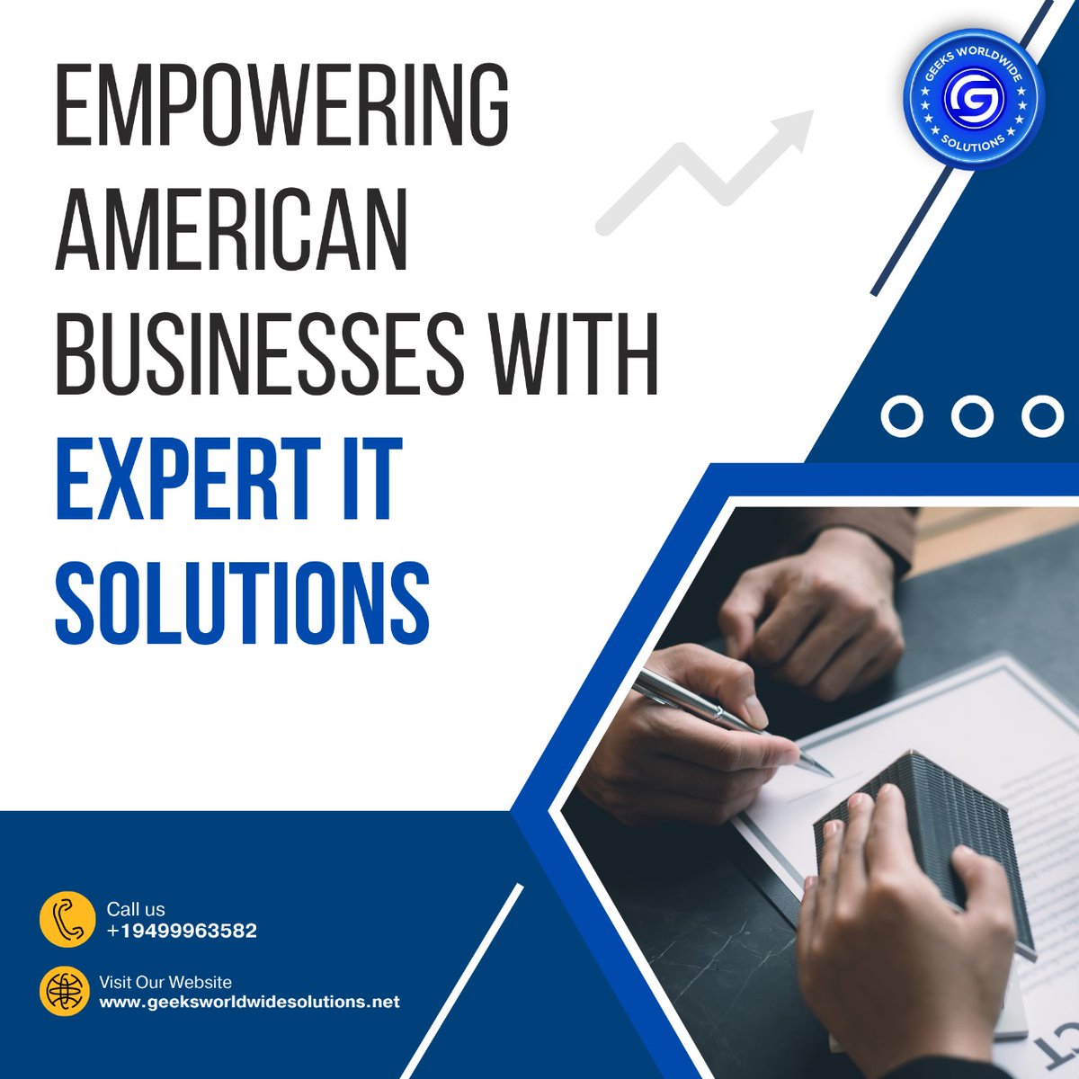 geeksolutioninc's tweet image. Empowering American businesses with expert IT solutions.
Partner with us for your IT transformation!
Call now +19499963582
#ITSolutions #BusinessGrowth #TechSupport #DigitalTransformation #ITConsulting #CloudComputing #Cybersecurity #TechnologySolutions #SmartBusiness