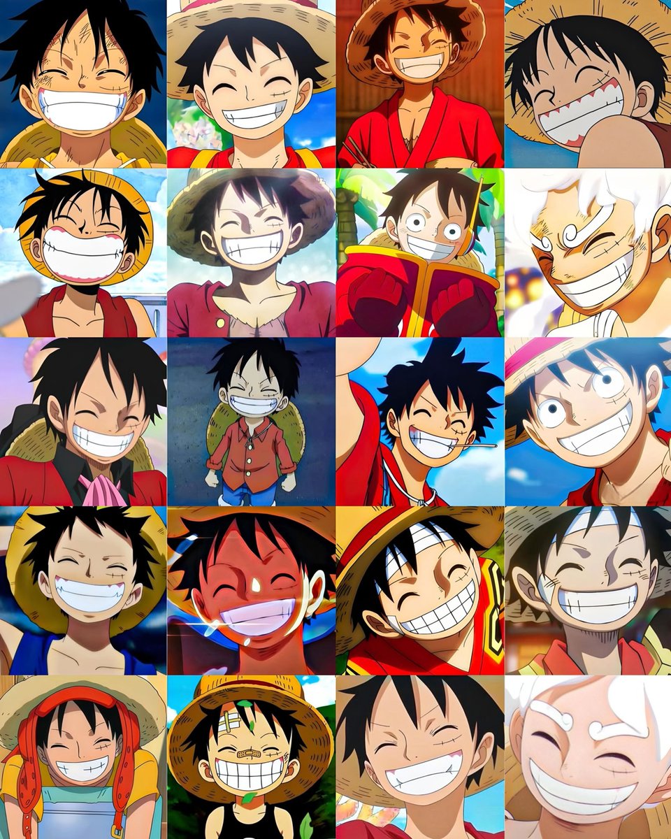 strawhats's tweet photo. Luffy Smile 😁 https://t.co/Zsj1q9RafU