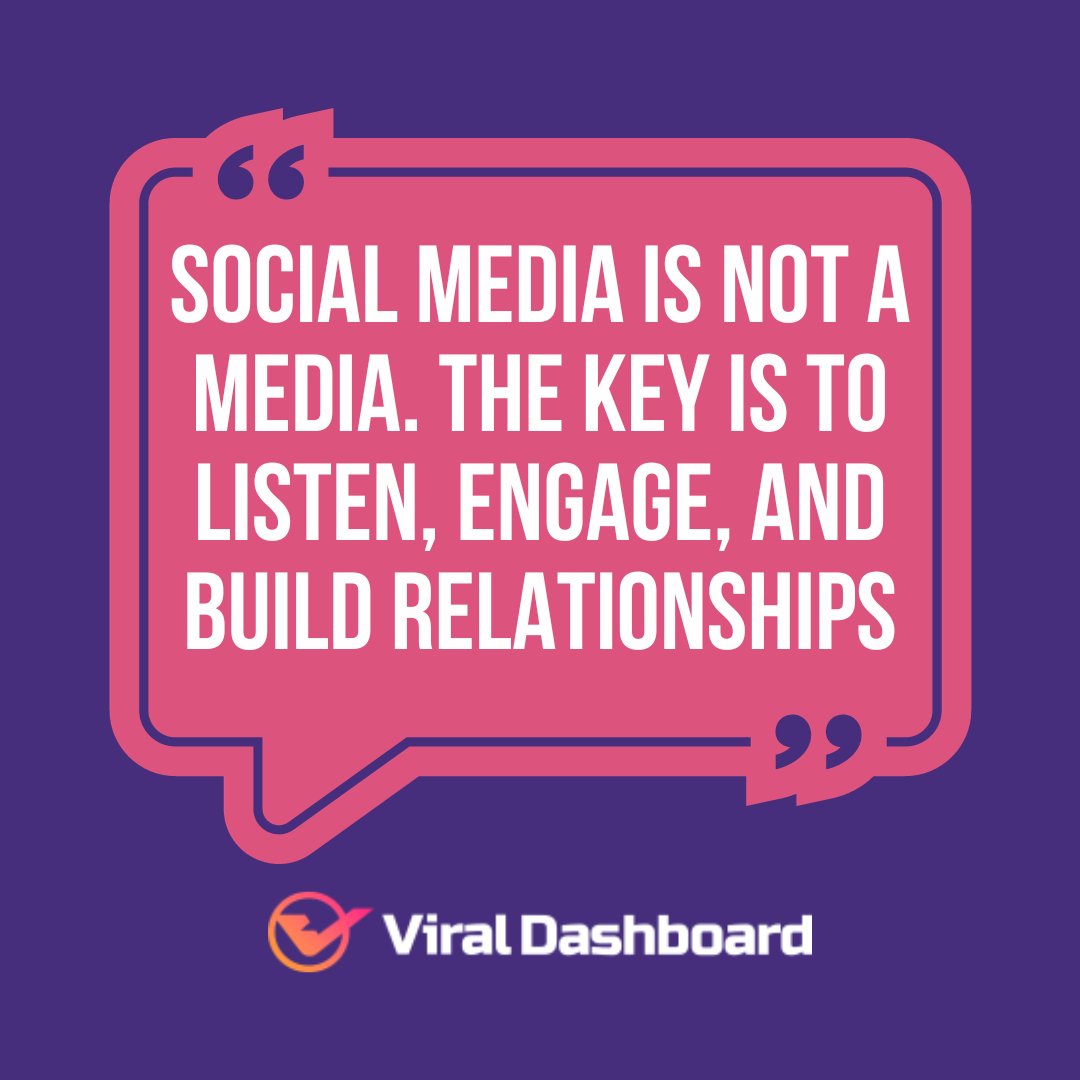 “Social media is not a media. The key is to listen, engage, and build relationships.”

Follow us on social media for more updates
#socialmedia #bhfyp #video #creative #youtube #business #ViralDashboard