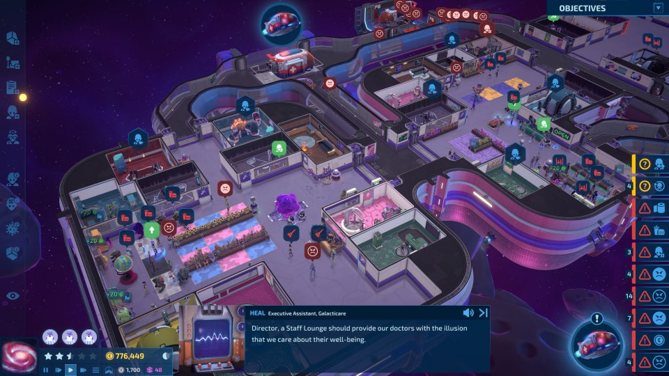 gamergdotone's tweet photo. Galacticare isn't just another Theme Hospital-like; it's a comedy goldmine where even Matt Berry's uncanny impression might make you chuckle. Who knew managing galactic health could be this hilarious? #GamingHumor #Galacticare #VirtualNurses https://t.co/dHExcZsra0