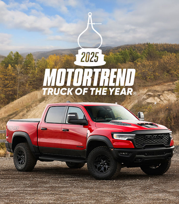 RamTrucks's tweet photo. JUST IN: The Ram 1500 has just taken home the award for 2025 @MotorTrend Truck of the Year®. Offering exceptional capability and power, the Ram 1500 RHO stands out as the pinnacle of performance for our award-winning off-road truck lineup.

#Ram1500 #RamRHO #MotorTrend #TOTY2025 https://t.co/TBa17bcwnJ