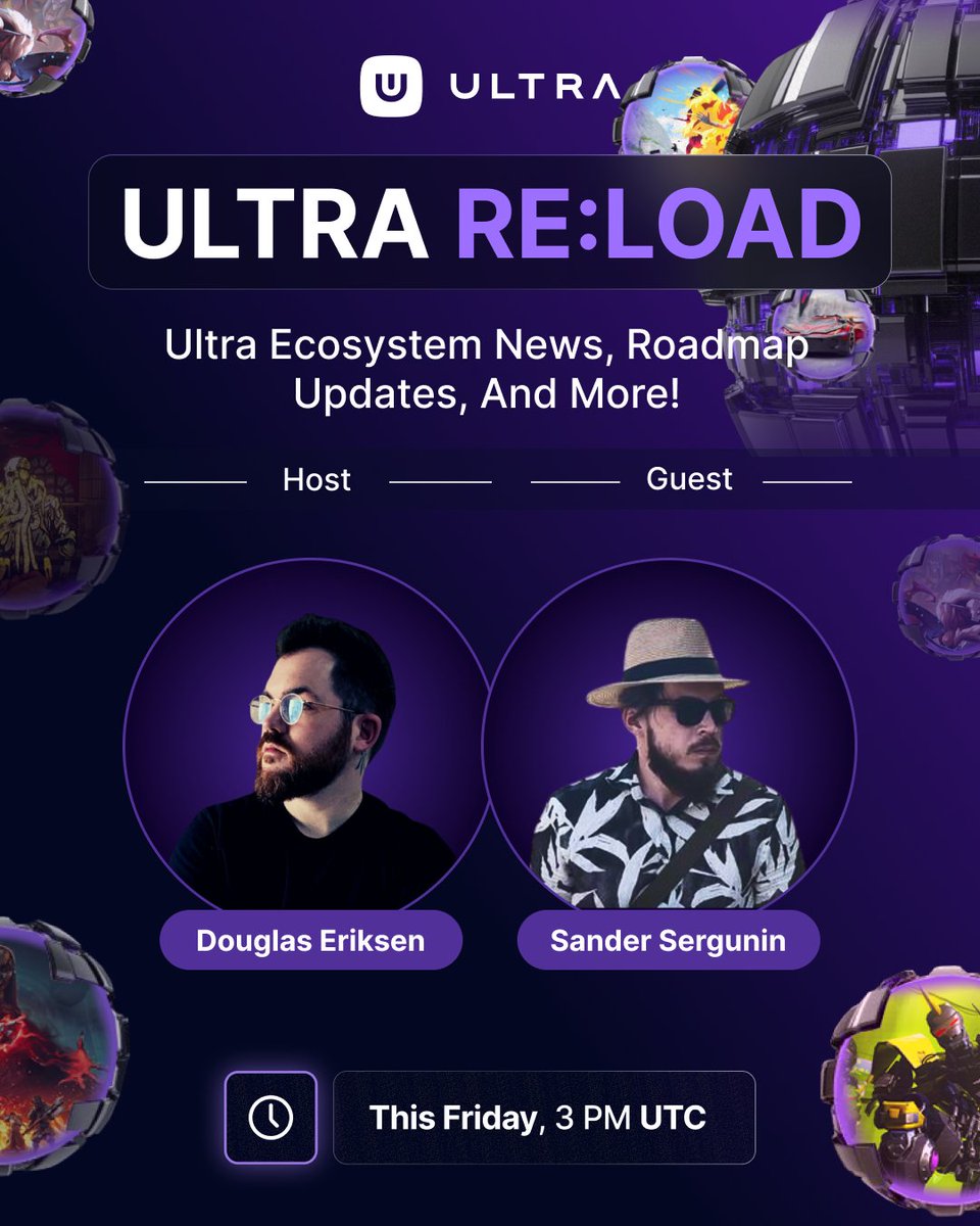 UltraEco_'s tweet photo. 🎙️ Ultra Re:load is back! 🎙️ 

This Friday, @future_mosaic is joined by @Ultra_io's very own Support Manager, Sander Sergunin. 🕶️💼

Solutions? Guaranteed. Get ready for insights from the man who makes it happen.

👉 Set your reminders now: https://t.co/lJutpEeUE0 https://t.co/Gk7M8pY7MS