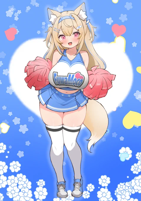 #今年も残りわずかなので今年一番伸びた絵を貼る やはりチアは正義←ソロ   2人→ 