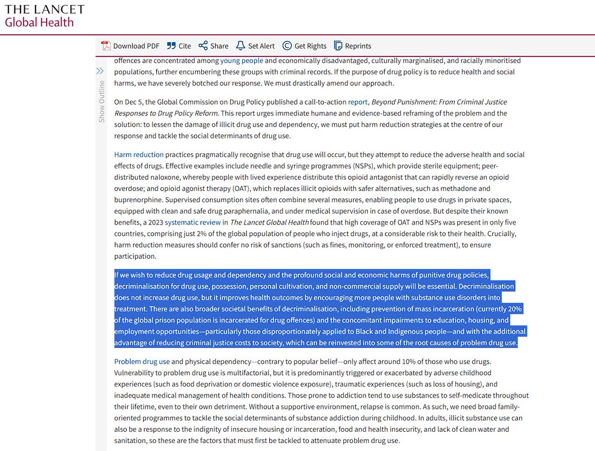 Granbarr6's tweet image. Och nu till det du hittils vägrat kommentera alls. Har @volker_turk fel när han säger att kriget mot droger har misslyckats totalt? och @TheLancet  har dom fel när de skriver att avkriminalisering är nödvändig för att vi ska kunna minska skador och elände?
