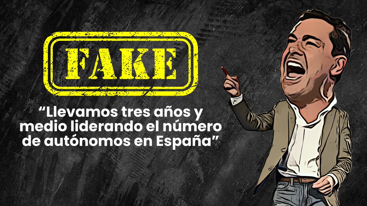 psoedeandalucia's tweet photo. ‼️ Dice Moreno Bonilla que Andalucía "lidera el número de autónomos en España"

❌ES FALSO.

Andalucía es la comunidad en la que más autónomos echan la persiana. Los datos de octubre, los últimos disponibles, no engañan:

Altas: 11.651
Bajas 11.805

  #DebateAND