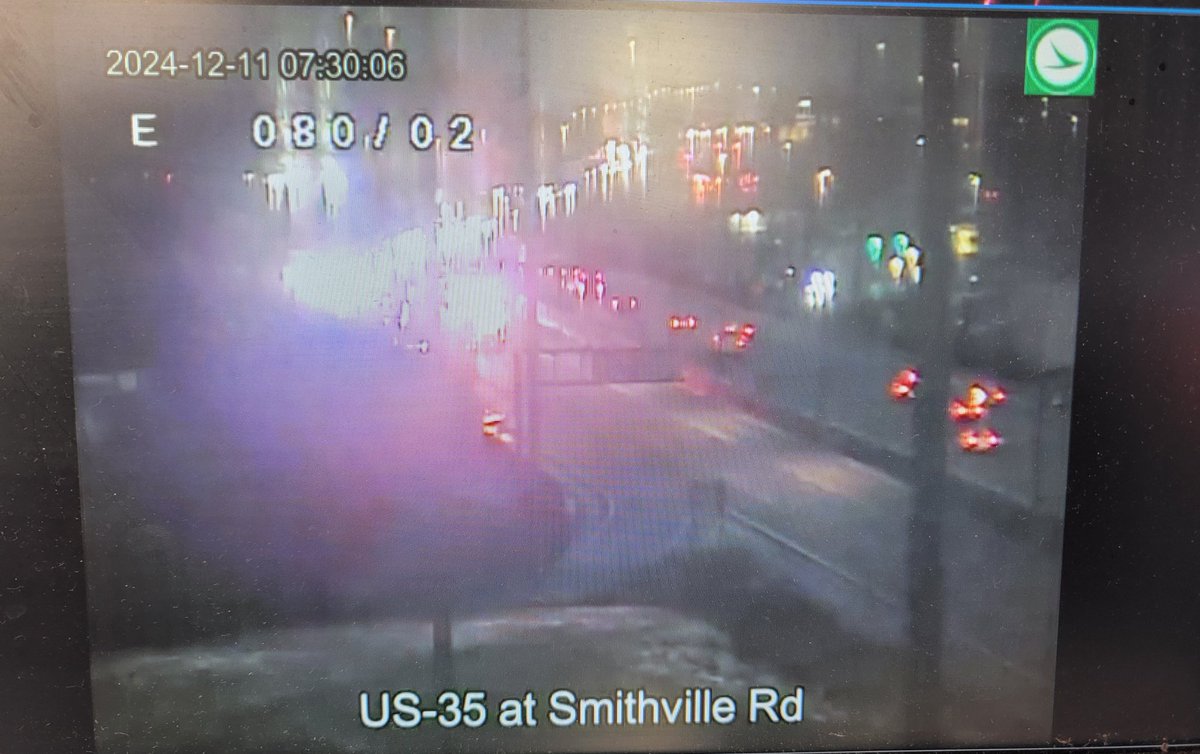 BREAKING: US 35 WB at Smithville Rd is closed due to an accident. #ohwx
