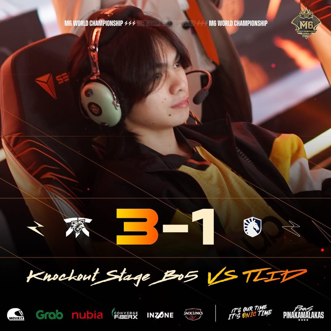 matchpointmilli's tweet photo. FNATIC ONIC PH ADVANCES TO M6 GRAND FINALS! 🇵🇭💛🧡

Fnatic ONIC PH defeated Team Liquid ID with a 3-1 score, earning their spot in the M6 Grand Finals. @MplPhilippines @dzrhnews 

📷 Onic Philippines

#PinasPinakamalakas #MLBB #M6 https://t.co/F3nOyXSkMK