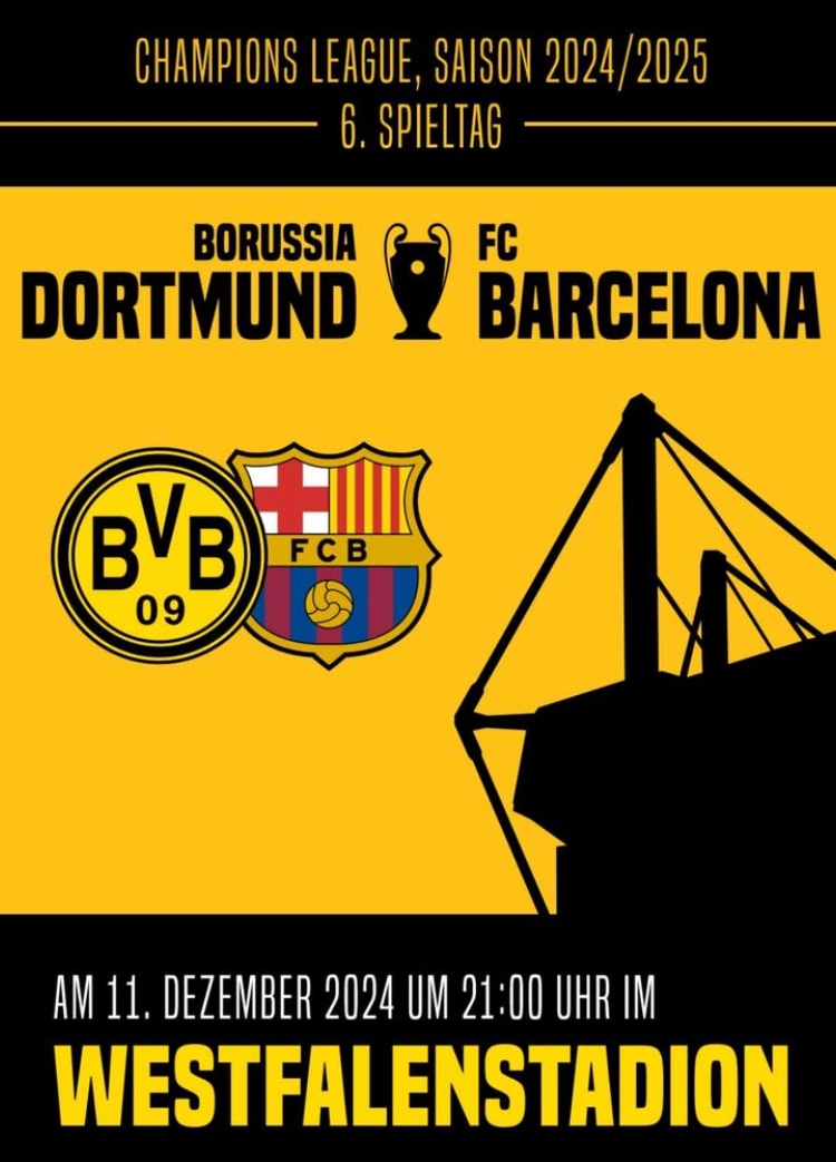 Der nächste #UCL Heimspieltag steht an. Unser #BVB empfängt heute den FC #Barcelona 
Die #Fanhilfe ist auch heute wieder für euch verfügbar. Im Notfall könnt ihr uns wie immer unter: 0162/6362969 erreichen #BVBBarça