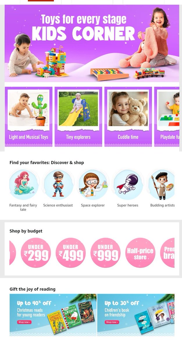 Vjaylaksh6's tweet image. "🎁 Unbox joy with the best toys for every age! From learning to fun, we've got it all. Shop now on Amazon and bring smiles to every playtime! 🧸✨
Buy Now👇🛒
 [amzn.to/4gpGV4S]

 #ToysOnAmazon #PlaytimeFun
#Amazon #bestdeal 
#cards #dealOftheday