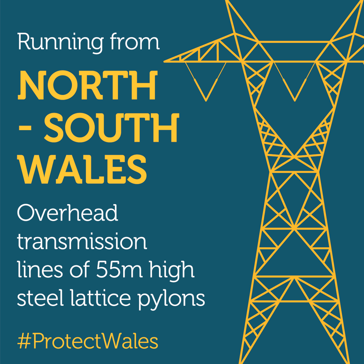 North-South Wales Pylon Line. Currently the transmission system exists only in north and south Wales. There have been ideas to connect the two since at least 2009 but CPRW understands plans are now underway to make the connection happen ➡️tinyurl.com/scsz97d8 #ProtectWales