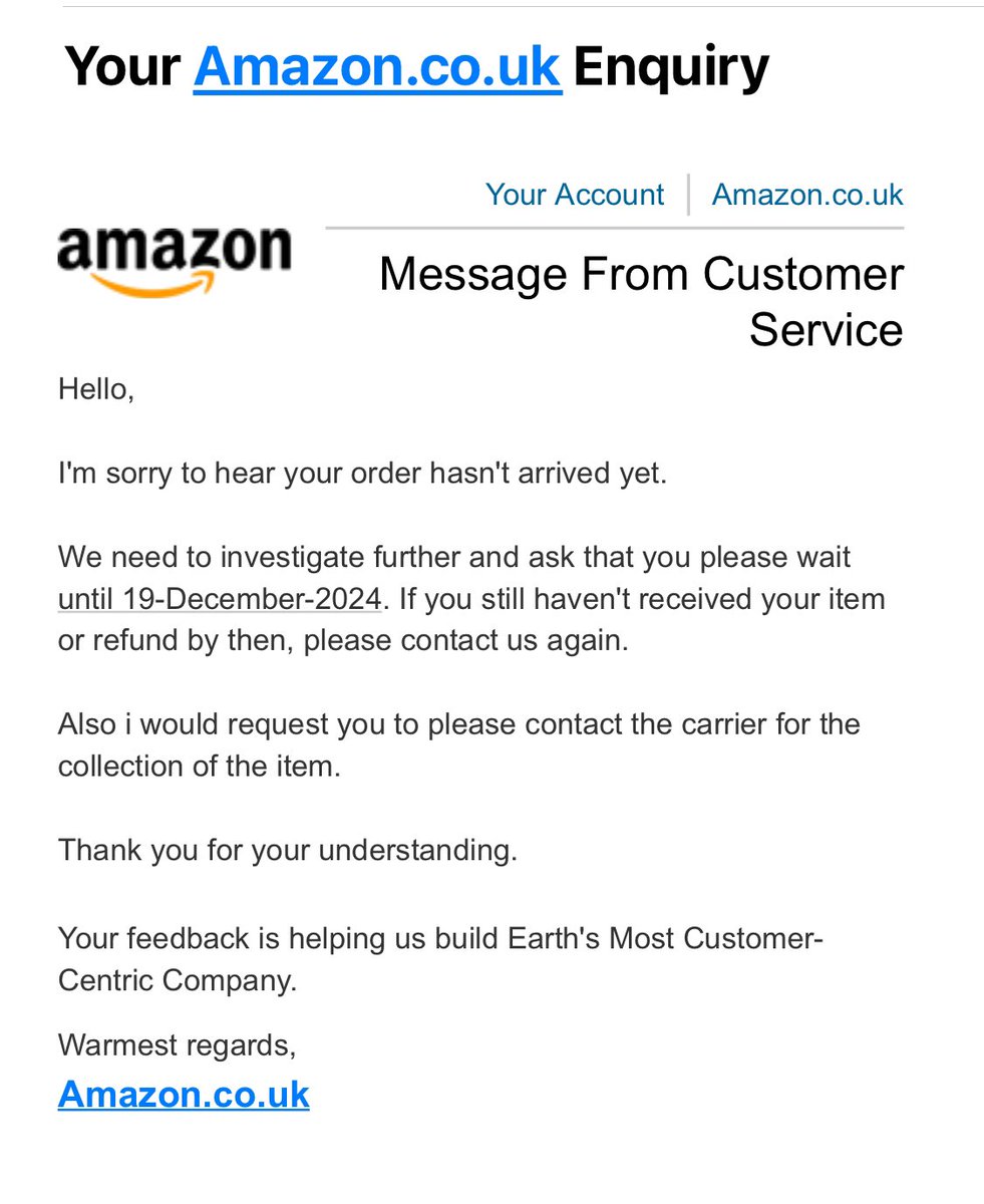 stuartcook4's tweet photo. @AmazonHelp Disappointing gone round again it seems https://t.co/Tv1AO1vu2N