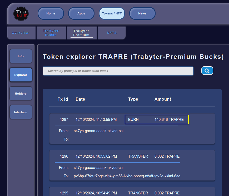 trabyter_apps's tweet photo. Announcement! We've auto converted all old tokens and  auto deposited  new  tokens $TRA and $TRAPRE, of amount  equal or above 0.002 into owners wallets. Verify here: https://t.co/c9WGyD6Tpy   https://t.co/xeSAmhPvi0   Remaining tokens were burnt. https://t.co/UaPLwS7c5m