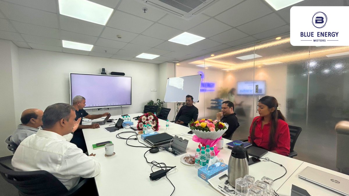 BlueEnergyMotor's tweet photo. Today, we had the privilege of hosting @Abhijeet_Sinhaa , Program Director of Ease of Doing Business, at Blue Energy Motors facility. Together, we discussed the transformative role of alternate fuel trucks in building a cleaner, greener future for transportation.
@NHforEV https://t.co/KXA4JlNU3t