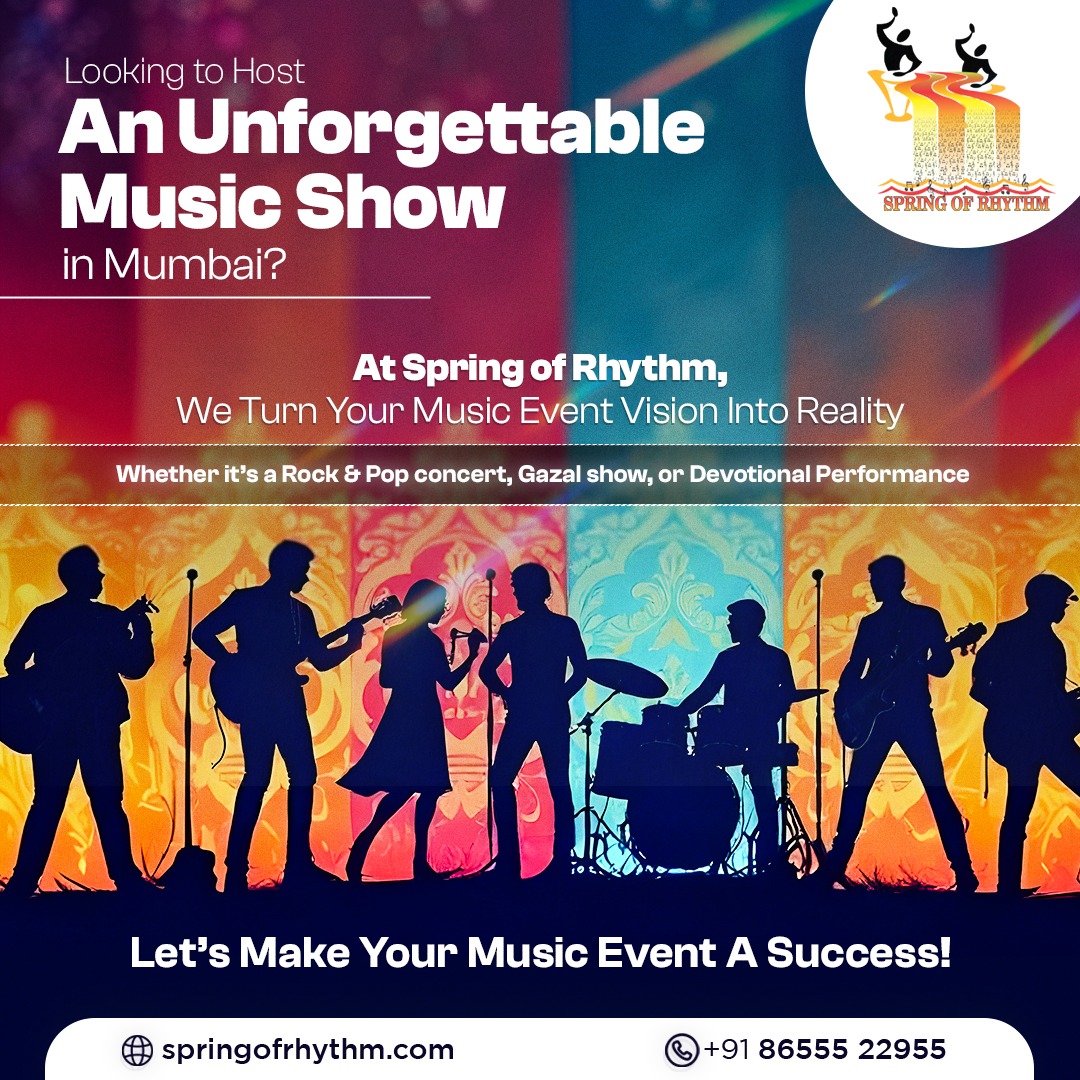 springofrhythm's tweet photo. Looking to host a standout music event? With Spring of Rhythm, we make it happen... #MusicConcerts #MumbaiEvents #SpringOfRhythm #ConcertOrganizer #MusicEvents #EventPlanner #MusicLovers #LiveMusicEvent #GhazalShow #DevotionalMusic #liveshow #celebritynights https://t.co/YuGt5CLYeF