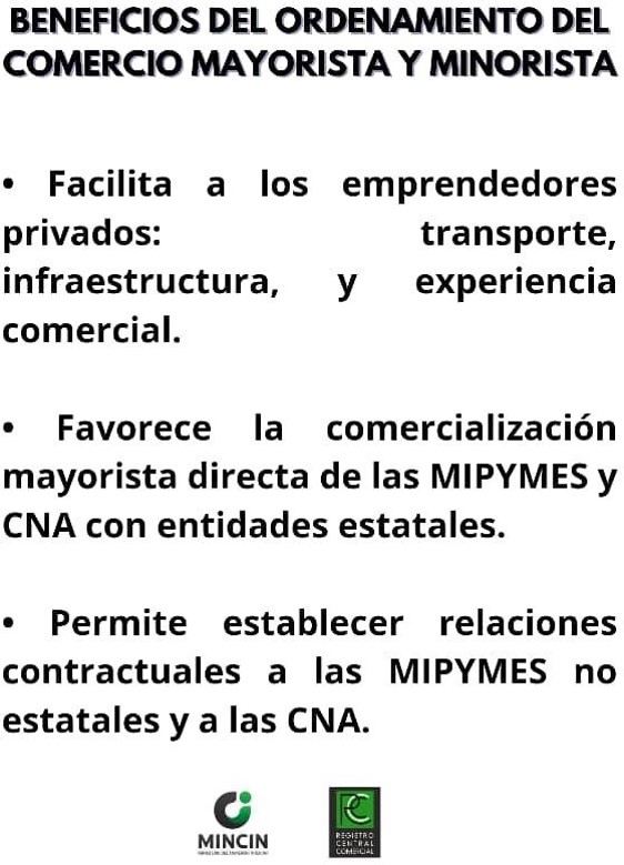 📍¿Conoce los beneficios del ordenamiento del Comercio mayorista y minorista?