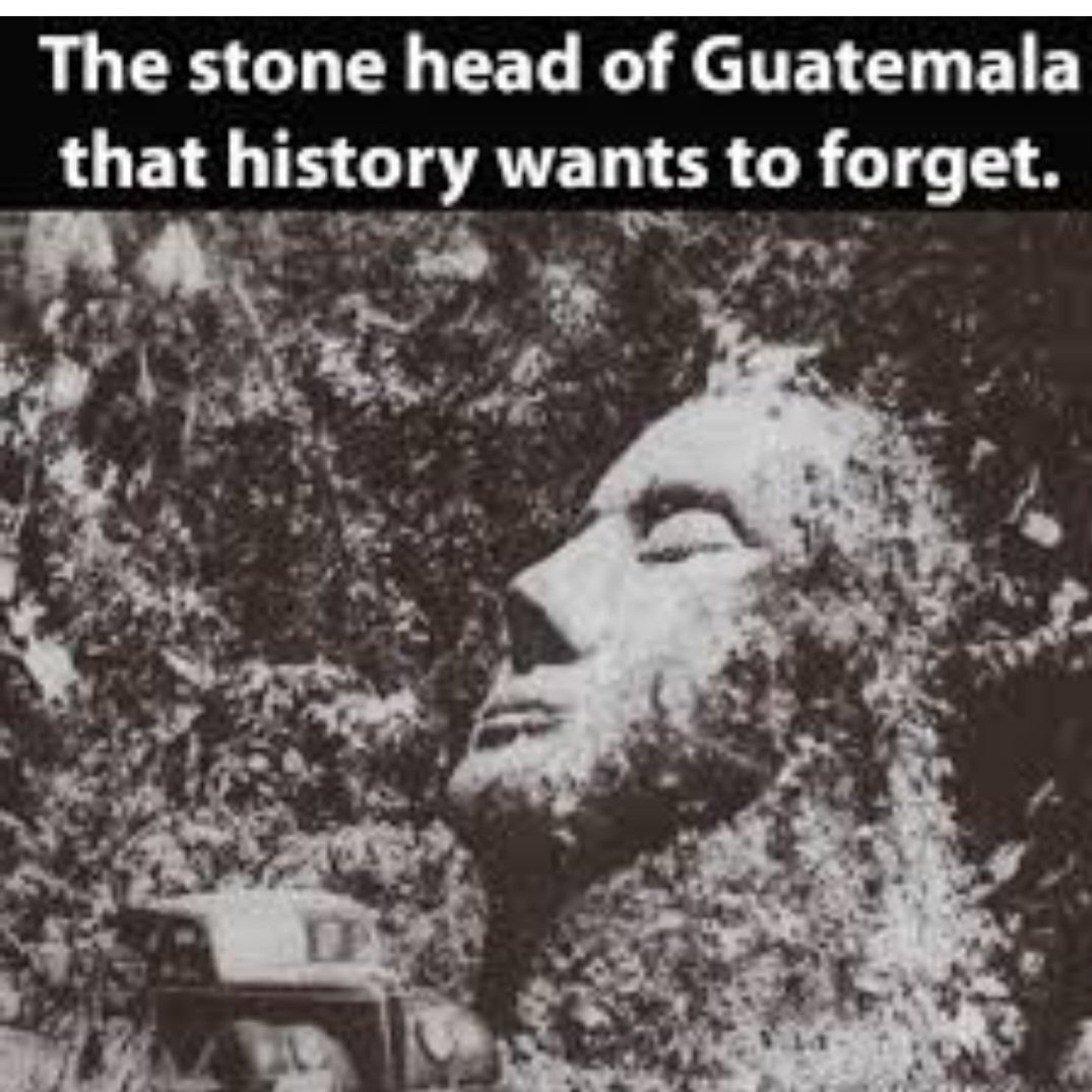 Chronochaos73's tweet photo. The stone head of Guatemala that history prefers to overlook. More than fifty years ago, explorers in Guatemala's dense jungles stumbled upon a huge stone head with distinctive features: thin lips, a prominent nose, and eyes gazing upwards. Unlike any known pre-Hispanic sculptures, this monolith displayed clear Caucasian characteristics, sparking immediate interest. However, the story of this mysterious artifact quickly faded from public memory.

The narrative resurfaced in 1987 when Dr. Oscar Rafael Padilla Lara, a philosopher and notary, received an old photograph of the head purportedly taken in the 1950s by a local landowner. The photo depicted the enigmatic statue nestled in the jungle. This find was briefly highlighted in the newsletter 'Ancient Skies,' catching the attention of explorer David Hatcher Childress. Motivated by curiosity, Childress traced the head’s location to La Democracia in southern Guatemala.

Upon arriving at the site, Dr. Padilla discovered that revolutionaries had used the head for target practice, causing severe damage. The destruction made further examination impossible, and the artifact slipped back into obscurity. Years later, the head featured in the documentary "Revelations of the Mayans 2012 and Beyond," controversially linking it to extraterrestrial contact, reigniting public interest along with skepticism.

Despite the controversies and doubts, the photograph’s authenticity and Dr. Padilla’s account remain unchallenged. This raises enduring questions about the stone head’s origins and creators. Was it an Olmec artifact or evidence of an unknown civilization? The mystery remains unsolved, waiting for a new generation of explorers to unveil the truth behind this ancient enigma.