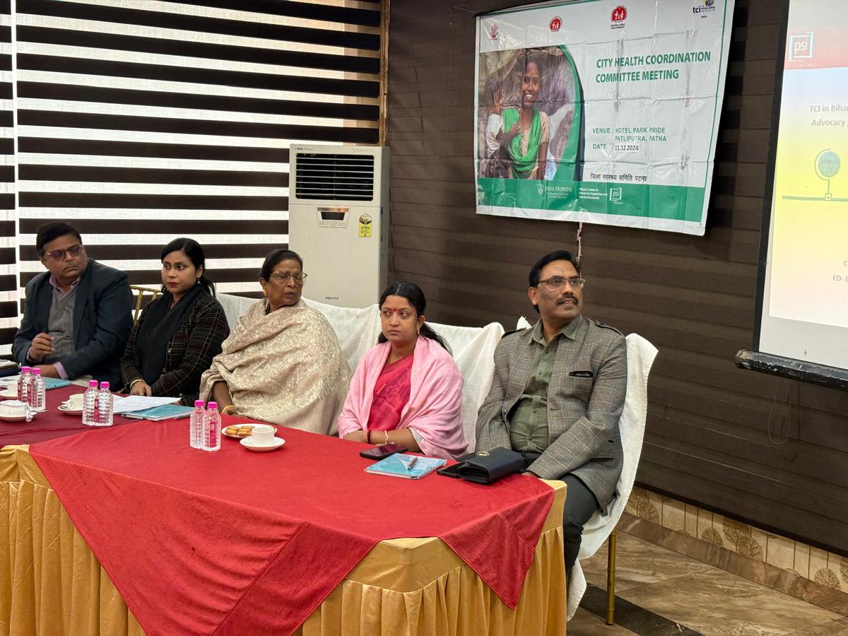 DhsPatna84249's tweet photo. The Patna City Coordination Committee meeting was held today, chaired by the Chief Surgeon of Patna. The meeting was attended by several dignitaries, including the Honorable  caninet Minister and former Deputy Chief Minister of Bihar, Mrs. Renu Devi. 
@SHSBihar @PSIIndia @WHO https://t.co/ulglFA7pS0