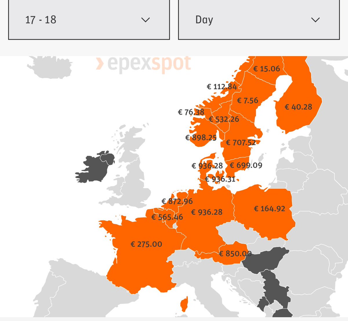 €936/MWh in 🇩🇪 !!!

Share this pls if you truly care about working class people. 

This electricity price calamity for 5-6pm CET tomorrow due to a Dunkelflaute is the result of systematic lies about wind &amp; solar as well as anti-nuclear propaganda by politicians &amp; their lobbies
