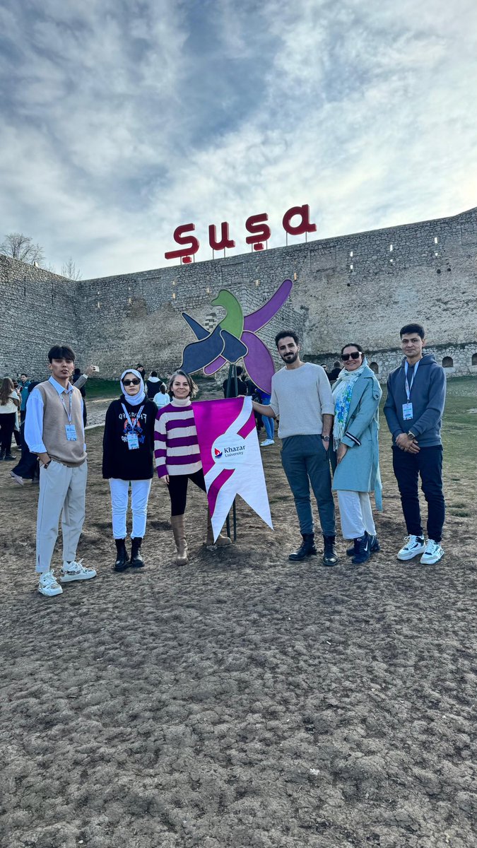 WorldandKhazar's tweet photo. From Dec 2-5, 2024, international students of Khazar University participated in the "Youth Capital of the Islamic World" closing ceremony held in Shusha, Azerbaijan. 
Khazar University students shined, securing 2nd place in the fashion section and delivering impactful speeches. https://t.co/4houJSvKBF