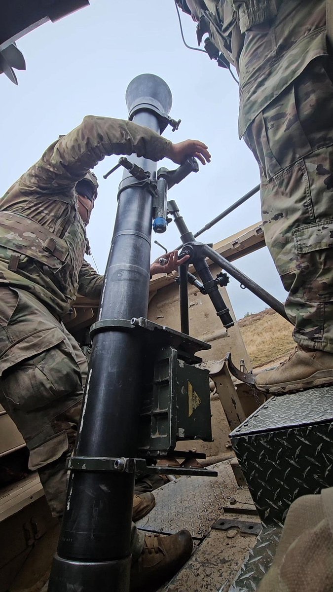USArmyWHC's tweet photo. #WarfightingWednesdays

The @3ABCT1AD, @1stArmoredDiv recently conducted mortar training. Mortars are powerful, indirect fire weapons that provide crucial support on the battlefield. 

#SoldierLethality #AlwaysLethal #BeAllYouCanBe #Soldiers @CSM_TJHolland @USArmy https://t.co/gtZstVmrnu