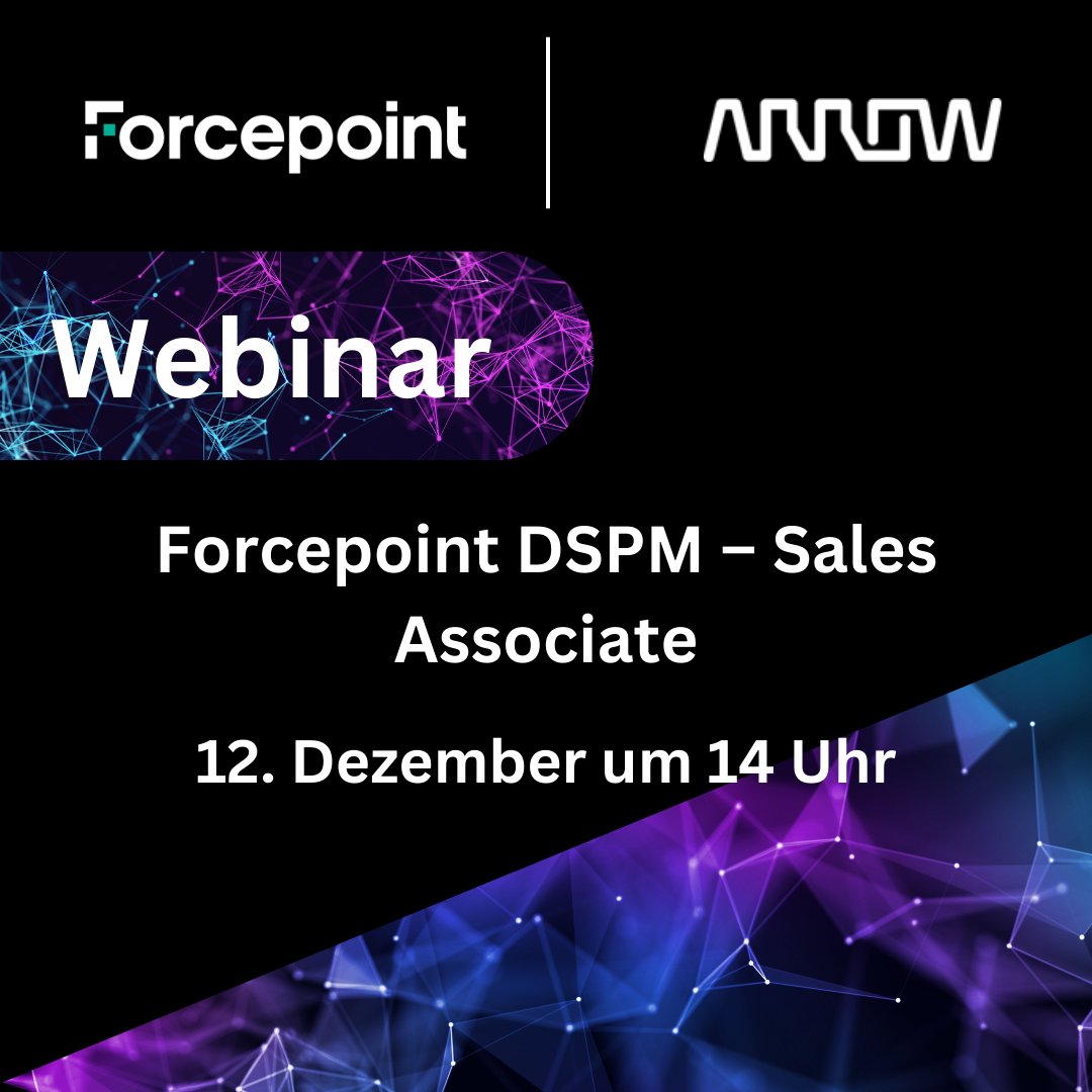📢In 24 Stunden ist es so weit! Wir zeigen Ihnen in nur 60 Minuten die wichtigsten Punkte rund um das Thema #DSPM und bereiten Sie auf die #Zertifizierung vor.🚀 
Melden Sie sich jetzt an: 
arw.li/6014slaxE 👈 
<a href="/ForcepointDE/">ForcepointDE</a> #Training #SalesAssociate