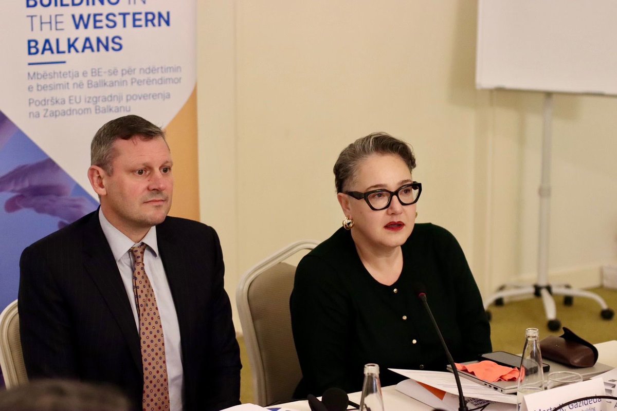 UNDP_Kosovo's tweet photo. With more than 750 direct beneficiaries, our regional EU-funded project “EU Support to Confidence Building in the Western Balkans” hosted its first Board of Partners meeting. This milestone strengthens #transitionaljustice across the region. Grateful to #EU continuous support. https://t.co/qfDFQVjBes