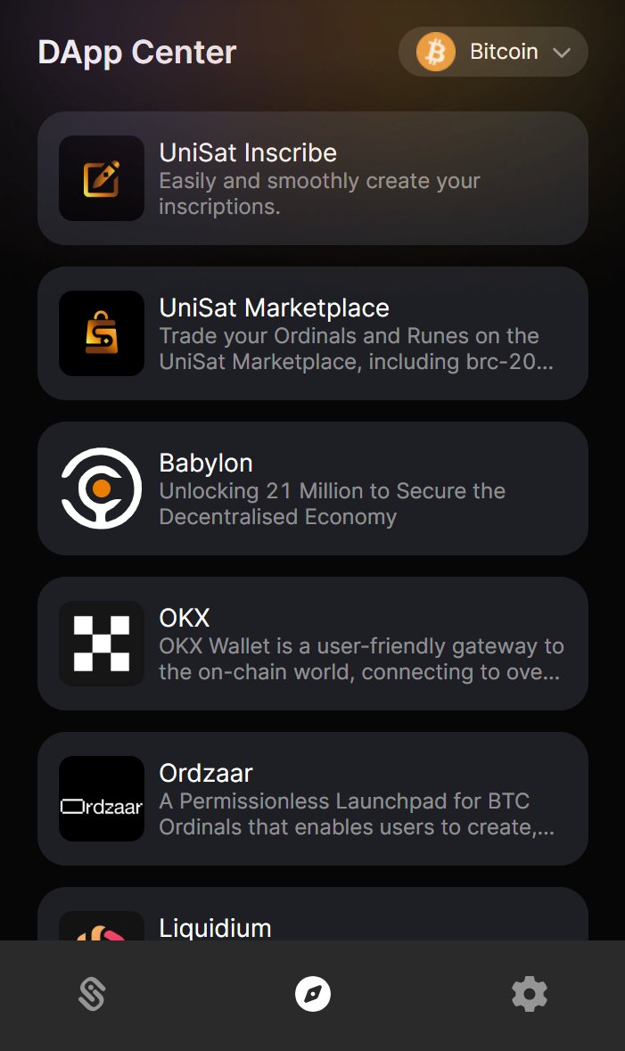 unisat_wallet's tweet photo. ✨ UniSat DApp Center Launch in Extension v1.5.2

We heard you! 🎉 The redesigned UniSat DApp Center is live! Here’s what’s new:

🔹 On Bitcoin
- Showcasing key UniSat products on Bitcoin mainnet: Inscribe, Marketplace.
- New DApps added: @wallet, @babylonlabs_io, @ordzaar, @LiquidiumFi, @MEonBTC

🔹 On Fractal Bitcoin
- Showcasing key UniSat products on Fractal mainnet: Inscribe, Marketplace, PizzaSwap, Bridges.
- New DApps added: @wallet, @dot_swap

DApp Center is coming to iOS/Android app as well, and more DApps will be available soon, stay tuned! 🥂