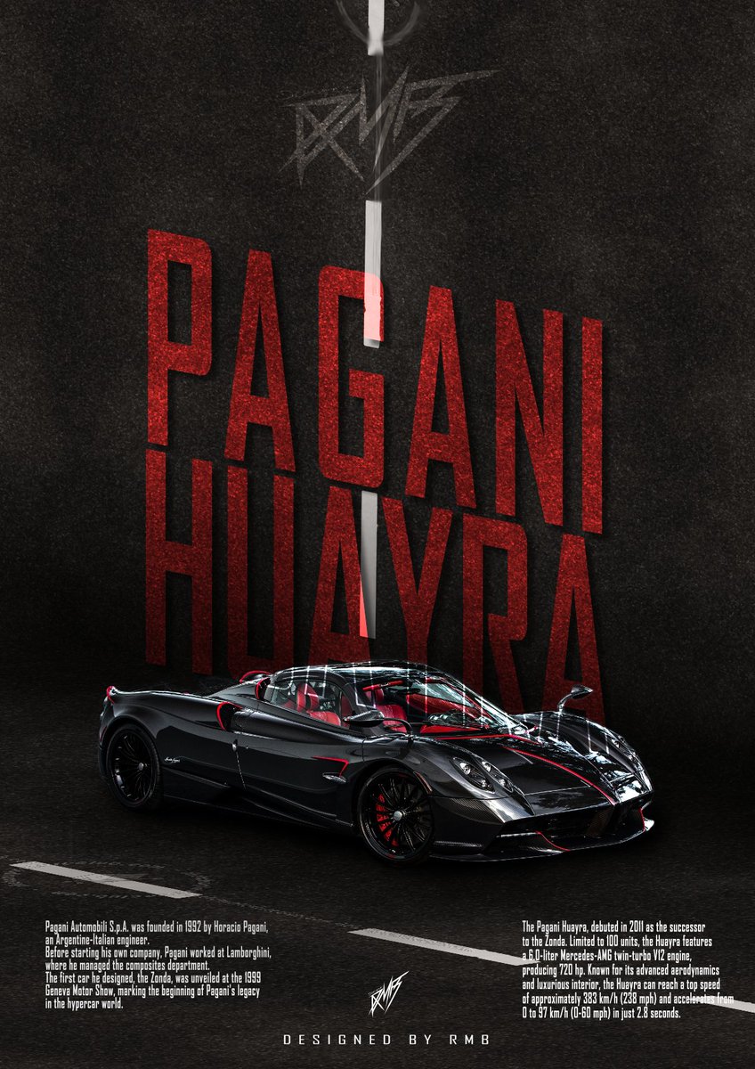 rmb_media's tweet photo. A 'Pagani' personal project. It was done very quickly 
🏎️💨 https://t.co/Cr9WTG9VxO