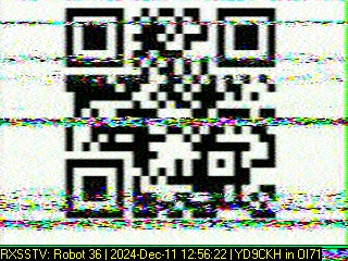 Jutahariadi's tweet photo. Received signal from MORDOVIA-IOT pass over Bali, 2024-12-11, 12:55 UTC.
Decoded only 1 frame telemetry data #AFSK 1143bd and 2 #SSTV #RS50S #SpacePi https://t.co/fEGfZXMQYK