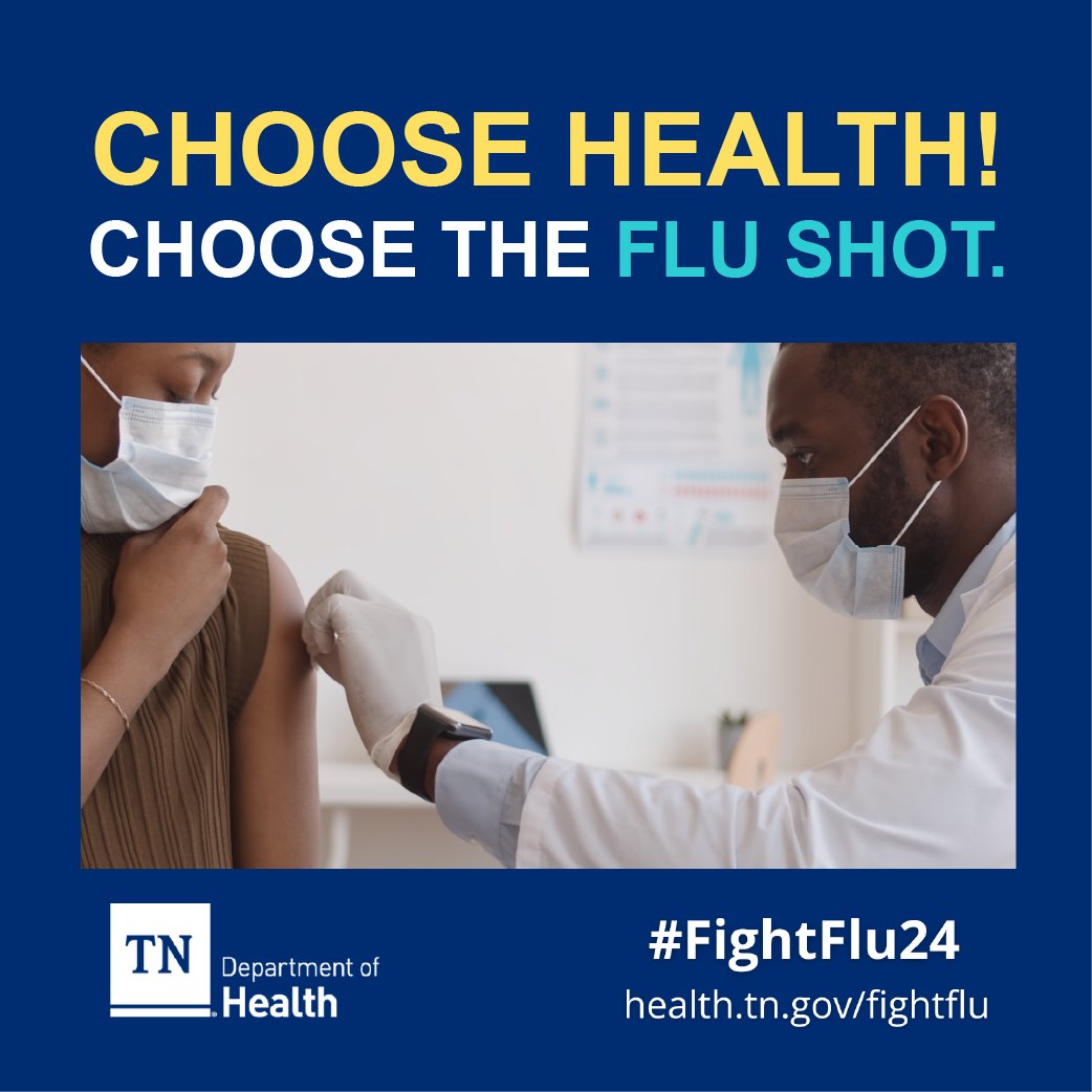 TNDeptofHealth's tweet photo. Now is the time to get your annual flu vaccine! Help protect yourself and those around you from the flu.

Visit https://t.co/GKNUgqDqXH to locate flu vaccine providers in your area. https://t.co/SU2M5uPIhw