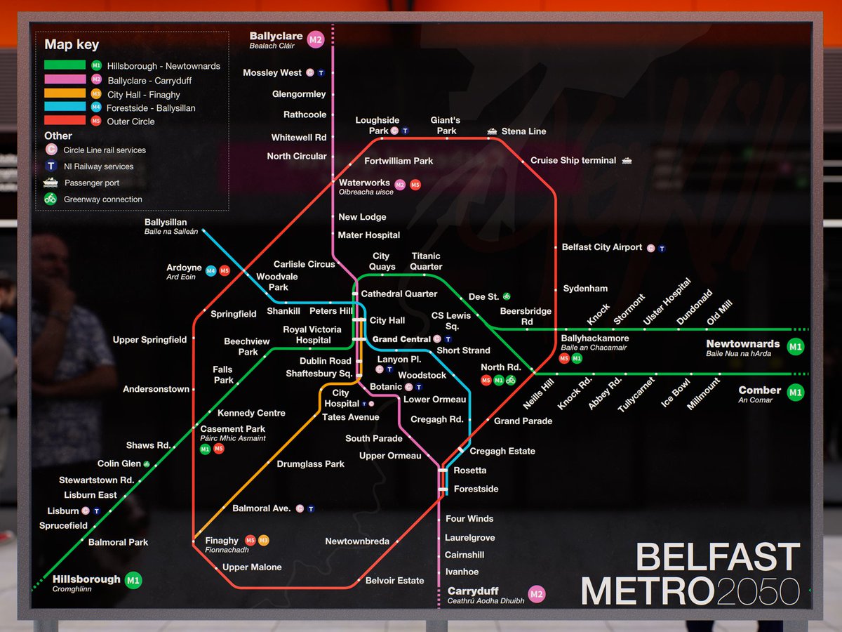 Festive greetings from the Cathedral Quarter Metro Station—just a concept for now, but imagine a Belfast where modern, sustainable transport options connect all areas, creating a more vibrant and well-connected city. Wishing you all a Merry Christmas and a Happy New Year! 🎅🎄