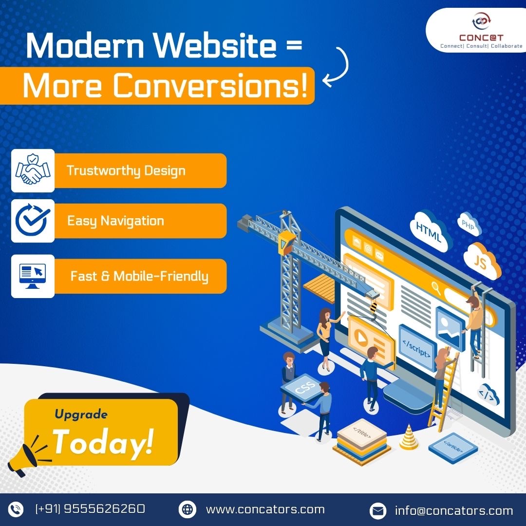 Concators's tweet image. Transform clicks into conversions! 🚀A sleek, fast, and mobile-friendly website is the game-changer your business needs. 

 Ready to stand out and grow? 💻 Upgrade today and watch the magic happen! ⚡ 

#WebDesignMatters #ConversionBoost #UpgradeNow